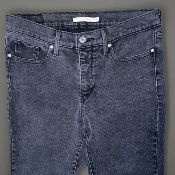 Levis 311 Jeans Skinny Stretch 29 Women’s Black Shaping Denim Mid Rise Dark Wash - Picture 3 of 10